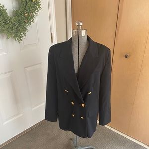 Talbots Double Breasted Blue Blazer